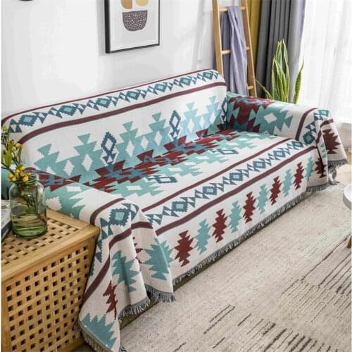 Nordic Sofa Bed Cover Throw Blanket Air Condition Knitted Rugs Beach Towel Mats Picnic Cloth Camping RV Blankets Outdoor Rugs