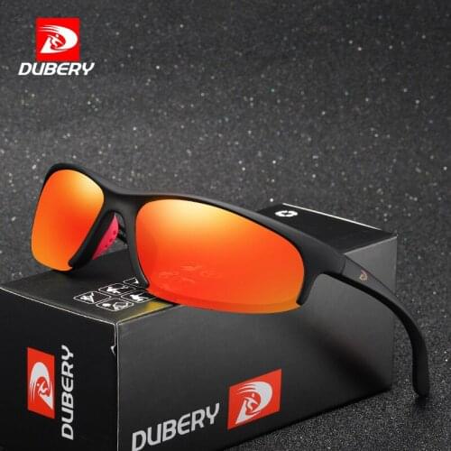 DUBERY 2021 New Sports Polarized Sunglasses Men Women Driving Fishing Half Frame Sun Glasses Male Vintage Shades Goggle UV400