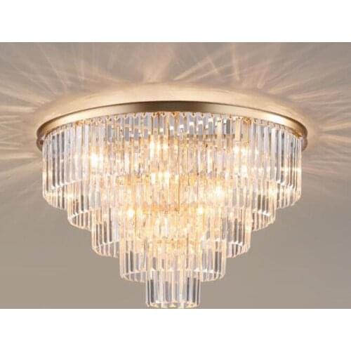 Modern Vintage Ceiling light Crystal Flush Ceiling Mounted Light Bedroom lights for Home Hotel Decoration