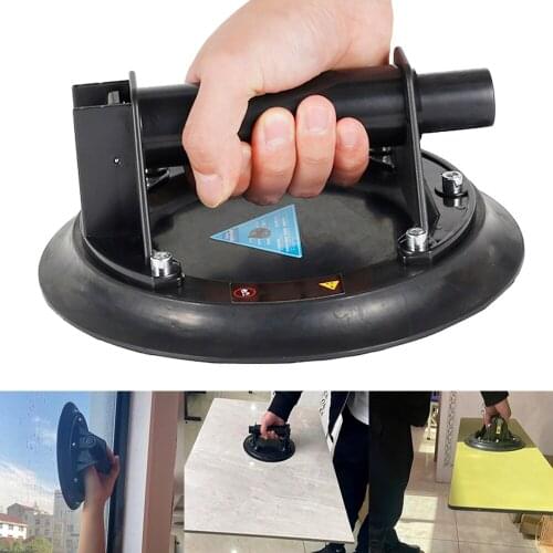 8" Glass Suction Cup Heavy Duty Handheld Vacuum Lifter 220kg Load Capacity Tile Stone Carry Granite Lifting Window Replacement