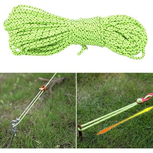 20m 3MM Reflective Guyline Camping Tent Rope Runners Guy Line Cord Paracord Outdoor Sports Camping Hiking Tent Accessories