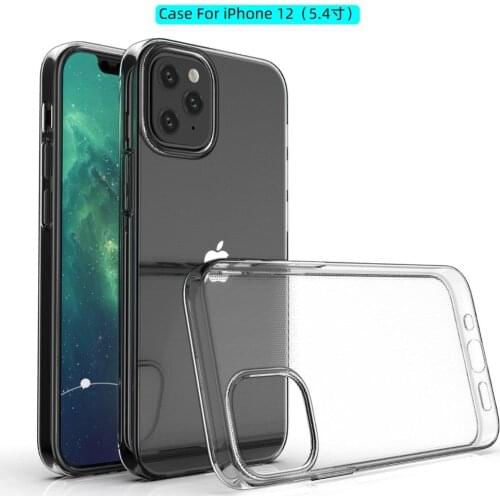 Ultra-thin transparent Soft TPU case For Apple iphone 12 Pro Max slim Clear Protective back cover for iphone 12 12pro Max 12mini