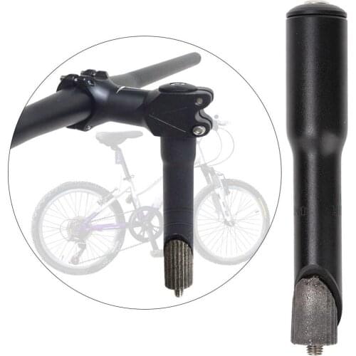 Mountain Bike Folding Bicycle Front Fork Tube Stem Aluminum Alloy Black Handlebar Stem 160mm Increaser Extender Bike Accessory