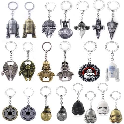 Star Wars Baby Yoda Keychain Spaceship Battleship Keychain Corkscrew Jewelry Gifts Figure Toys Cosplay Star Wars Key