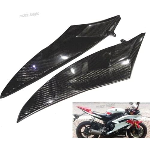 2006 2007 For Yamaha YZF R6 New Carbon Fiber Side Tank Panels - 1x1 plain weave