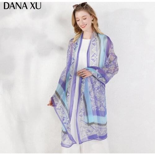 2020 Silk Long Scarf Luxury Brand Women New Design Beach Blanket Shawl Wear Swimwear Bandana Hijab Face Shield Foulard