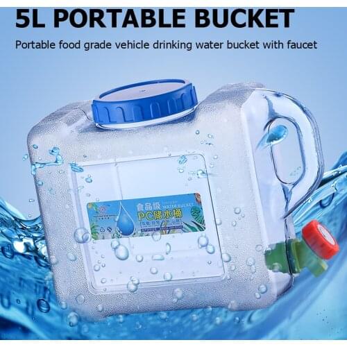 5/7.5/8/10/15L Outdoor Water Bucket Portable Tank Container with Faucet for Camping Outdoor Camp Cooking Drinking Bags