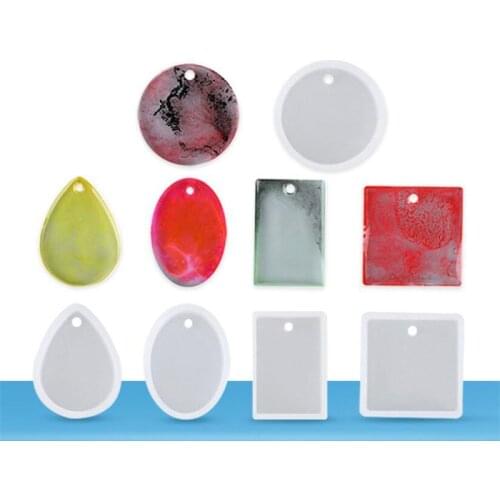 5pieces/set pendant silicone Mold Resin Silicone Mould handmade DIY Jewelry Making epoxy resin molds cake decorating tools