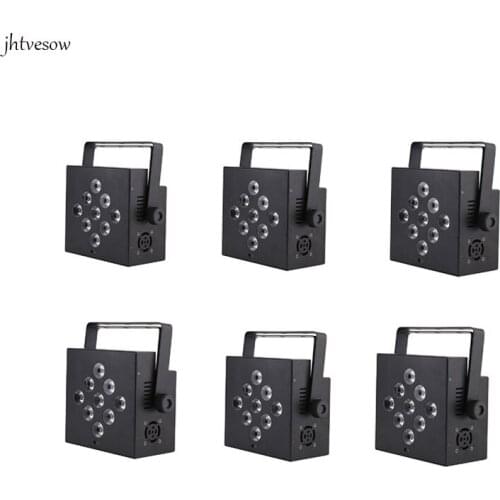 6pcs/lot dmx par lighting 9x15w rgbwa uv 6in1 popular par 64 led stage wash wedding par uplight dj party ktv club lighting par