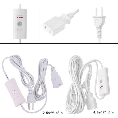 60W US Plug 2-prong AC Power Supply Extension Cable Adapter With Timing switch E56B