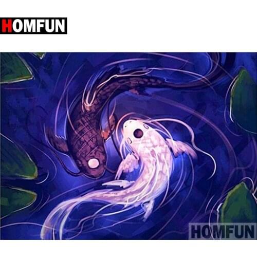 HOMFUN Full Square/Round Drill 5D DIY Diamond Painting "Color monkey" 3D Embroidery Cross Stitch 5D Home Decor Gift A17369