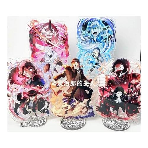 Anime Bungou Stray Dogs Nakajima Atushi Ryunosuke Dazai Osamu Acrylic Stand Figure Model Toy Desktop Decor Cartoon Collection