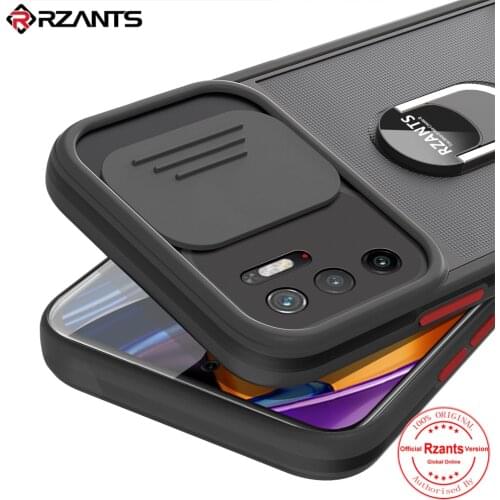 Rzants For Xiaomi POCO M3 Pro 5G Case Anti fingerprint Shockproof 360 Rotation Ring Holder Lens Protection Thin Phone Cover