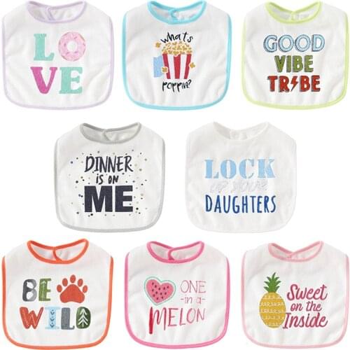 Baby Thickened Bibs Feeding Saliva Towel Apron Blouse Toddler Dinner Bandanas Burp Cloths for girls boys Infant Unisex Stuff