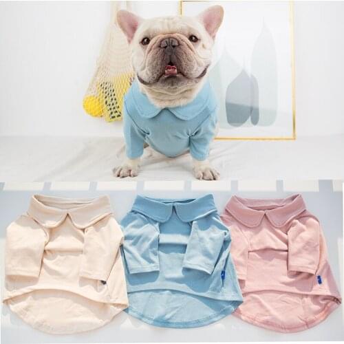 French Bulldog Clothes Stretch Cotton Dog Shirt Pajamas Poodle Bichon Schnauzer Pug Clothing Welsh Corgi Costume Apparel Outfit