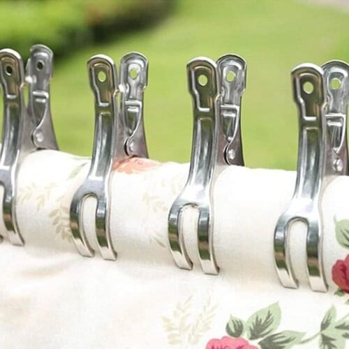 Hot Beach Towel Clips Clamps 30 Pack Large Heavy Duty Metal Clothespins Peg Jumbo Size Windproof Clips Clothes Pin Hanger