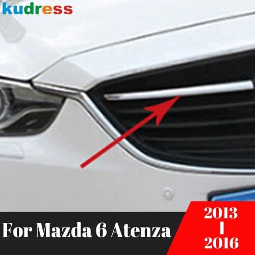 For Mazda 6 Atenza 2013 2014 2015 2016 ABS Chrome Front Grille Center Around Trim Front Bumper Around Racing Grills Trims