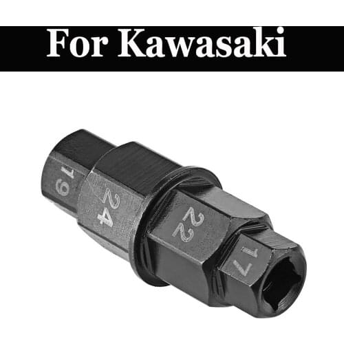 17 19 22 24mm Motorcycle Front Wheel Axle Hex Spindle Driver Removal Tool For Kawasaki Vn 400 750 800 900 1500 1600 1700 2000