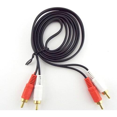 2RCA Male to 2 RCA Male connector Cable Stereo Dual Audio wire extension Cable AV for DVD TV CD Sound Amplifier