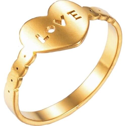 2020 New Stainless Steel Ring ‘Love’ Standard Fashion Ladies Style Jewelry