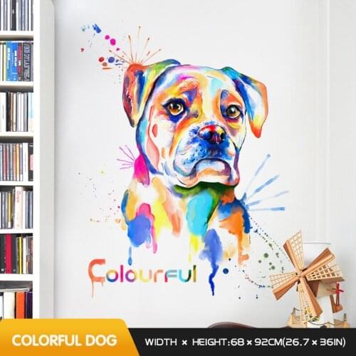Creative Wall Sticker Personality Colored Dog Giraffe Stickers Wall Decor Bedroom Decor Room Decoration Art Mural Home Decor