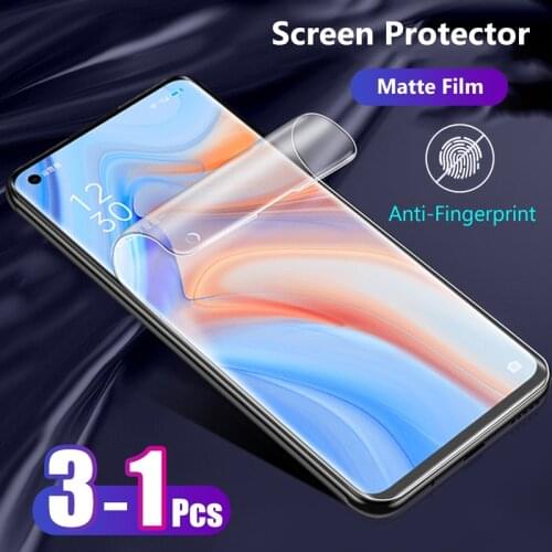 Matte Soft Hydrogel Film For Oppo Reno4 Reno 4 Pro 5G No Fingerprint Frosted Game Full Cover Screen Protector No Glass
