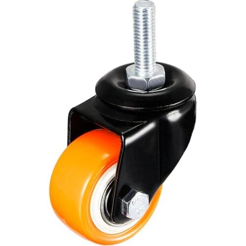 40mm Diameter 10mm Thread Furniture Caster Wheel Roller 360 Swivel Trolley Cart Wheel