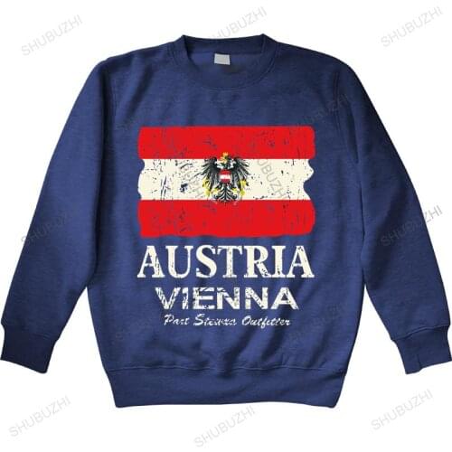 Autumn winter hoodies Austria Flag Men hoodie Digital Printing O-neck Austria Vienna Man crew neck hoodie