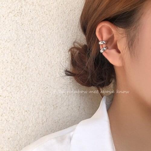 Korean Fashion Small Ear Cuff Set Earring for Women Gold Color Earcuffs Stackable Cartilage Earring No Pierced punk Jewelry