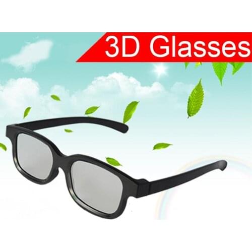 New Black Circle Round Polarized 3D Glasses Movie LCD Video Game Theatre TV Theatre Movie Circular cinema