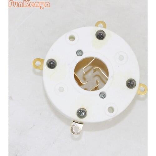 2Pcs New GZC4-3B-G 4pin Gold-plated Tube Sockets Ceramic 805 845 211 FU-5