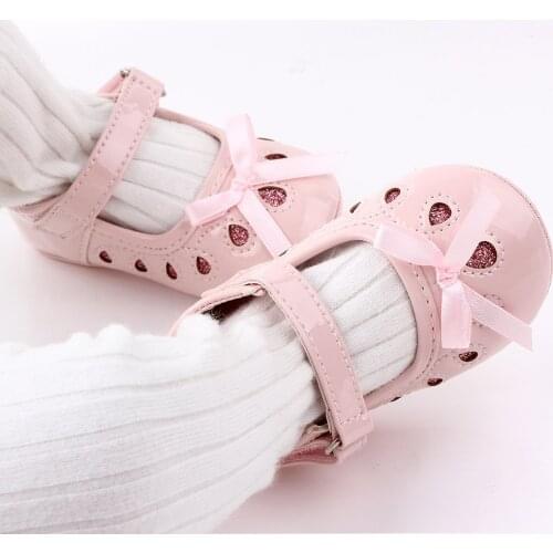 Baby Girl Princess Shoes Toddler Non-slip Flat Soft-sole Cotton Rubber Crib Lovely Butterfly-knot Infant First Walkers 0-18m