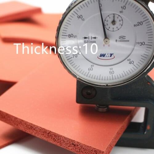 3-10mm Thickness Red Silicone Foam Slab Plate Sheet Board Heat Insulation Blanket Heat Resistant Silica Rubber Pad Pressing Mat