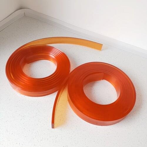 4M Length 35X7MM One Roll Brown Screen Printing Squeegee Ink Wear Resistant Strip Flat Rubber 65A 75A 85A Hardness