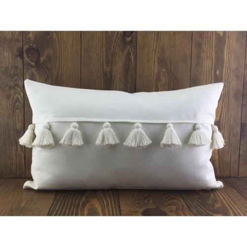 Row Makrome Tassels Bohemian Pillow decorate Case Knitted By Hand Pillow 2021 New High Quality Home Decoration Sofa chair Accessory