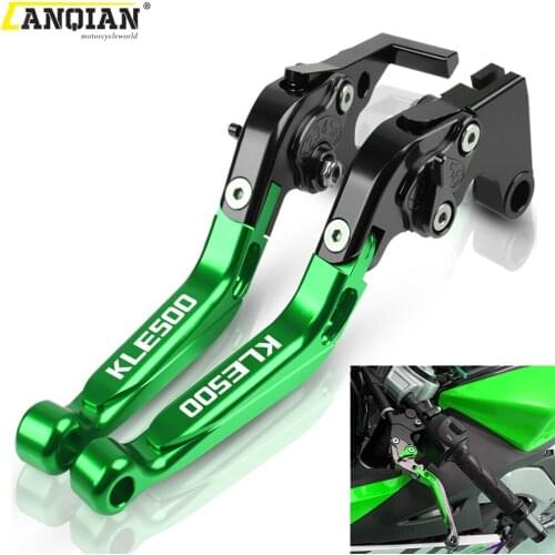 Folding Extendable Adjustable Brakes Clutch Levers Handle For Kawasaki KLE500 KLE 500 1991-2007 1992 1993 1995 1996 1997 1998