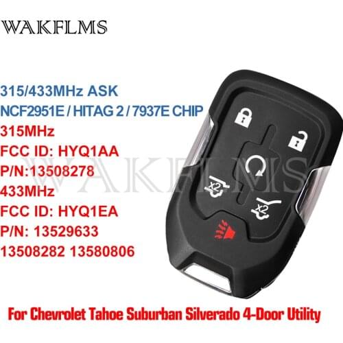 For Chevrolet Tahoe Suburban Silverado 2015 2016 2017 2018 2019 Smart Car Key YQ1AA HYQ1EA 13508278 13529633 13508282 13580806