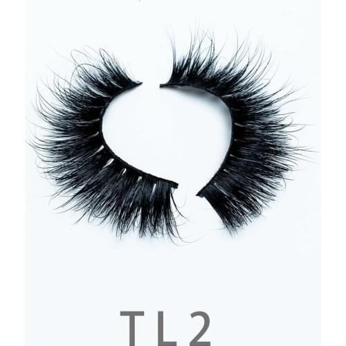 TL2 3D Wholesale Fluffy Mink Lashes Strip Eyelashes Cross Thick 5D Natural Long False Wispy Mink Lashes Short Bulk Lashes