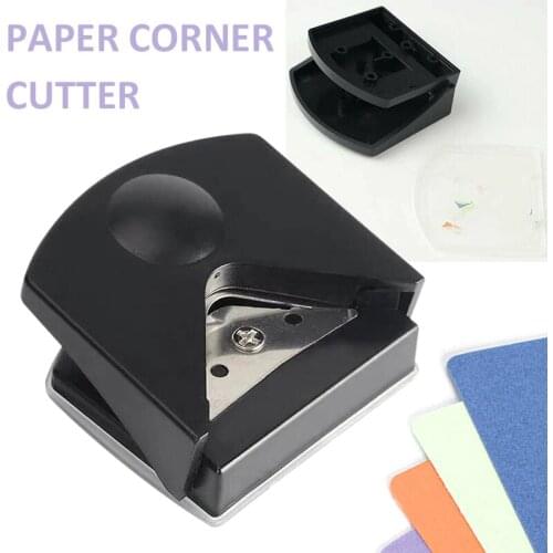 Creative 1pc Paper Corner Cutter Black Business Card Round Corner Cutting Tool Stationery Hand Hole Craft Scrapbooking Supplies
