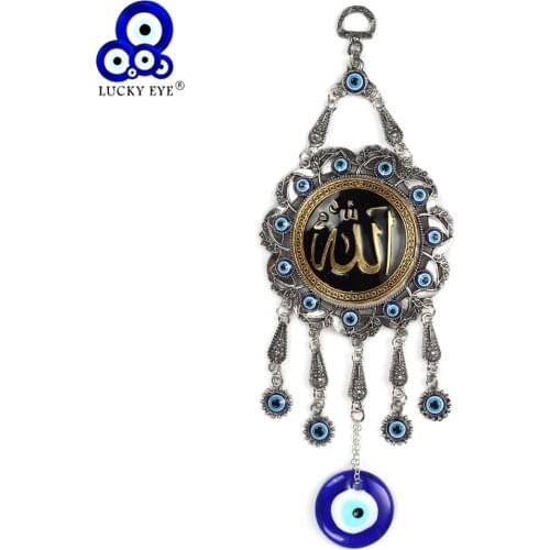Lucky Eye Ethnic Style Keychain Glass Tassel Pendant Evil Eye Wall Hanging Car Key Chain Fashion Jewelry EY5037