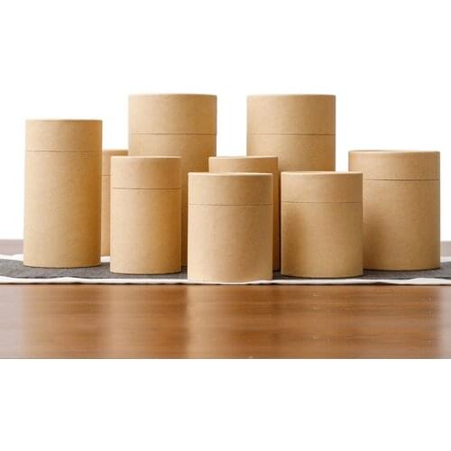 Xin Jia Yi Packing Round Candle Tin Natural Kraft Box Silver Aluminum Jar Round Tea Case Wholesale Tea Cases