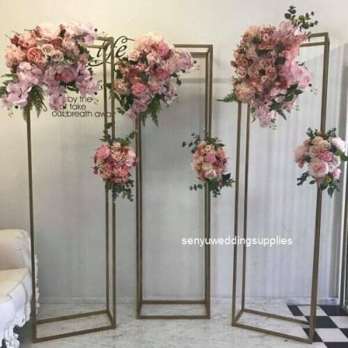Gold Metal Flower Stand Frame Column Truss Frame for Wedding Decoration Table Centerpiece Modern Floral Arrangement wedding