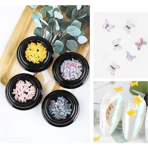1Box Nail Art Sequin Creative Mini Butterfly Fashion Nail Art Flake Nail Glitter Glitter Powder Flakes Sparkly Nail Art Decor