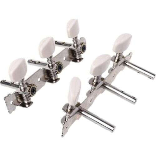 Set of 2pcs Classical Silver Guitar Tuner Tuning Machine Heads Keys Pegs New M68D