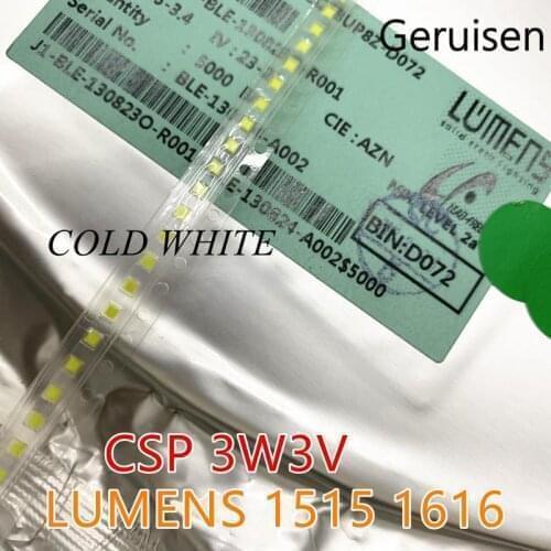 200PCS LUMENS LED Backlight Chip Scale Package 3W CSP 1616 3V Cool white 190LM LCD Backlight for TV TV Application A142AEAEBP28A