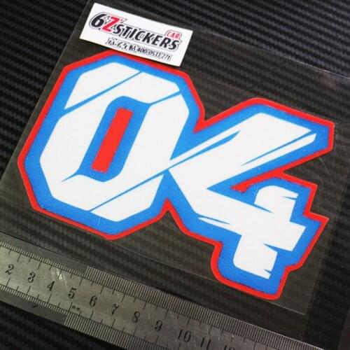Andrea Dovizioso 04 the number of red and blue decals motorcycle stickers
