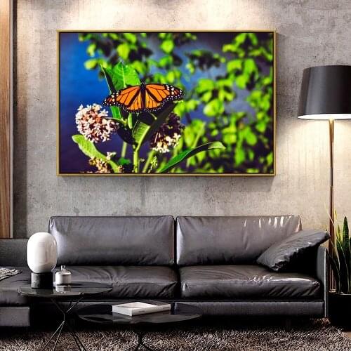 Artcozy Oil Canvas Painting monarch_butterfly_butterfly_bright For Home Decoration Wall Art