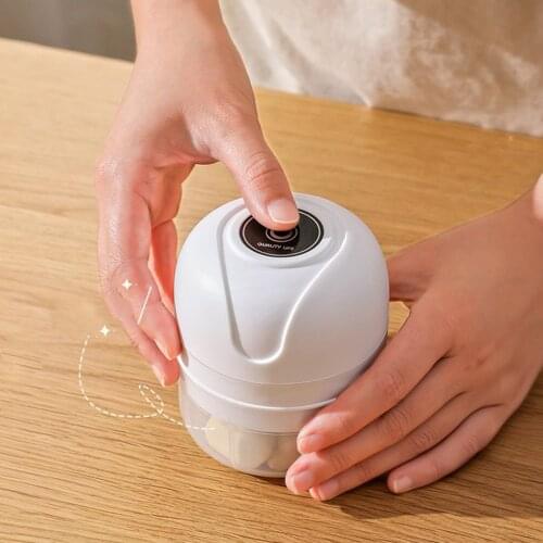 Wireless Electric Garlic Press Household Portable Meshed Garlic Device Mini Meat Grinder Baby Complementary Food Mixer