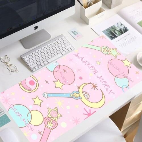 Anime kawaii Big Mouse Pad Large Rubber Gaming Mat Speed Kawaii XL MousePad Keyboard Locking Edge Otaku Compute mouse pad