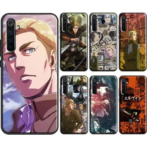 Erwin Smith Attack on Titan For OnePlus 9 Pro 8 7T 8T Nord Case For OPPO Realme 8 Pro X2 6 7 Pro GT Neo C3 C21 Cover
